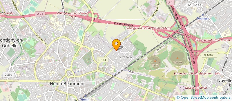 localisation de l'entreprise PEINTURES ET CLOTURES 62 à HENIN-BEAUMONT
