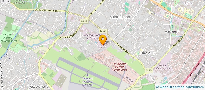 localisation de l'entreprise PEINTURES ET TECHNIQUES APPLIQUEES à CUGNAUX