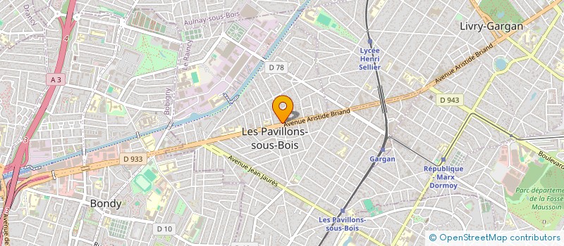 localisation de l'entreprise PEINTURES ET TRAVAUX à LES PAVILLONS-SOUS-BOIS