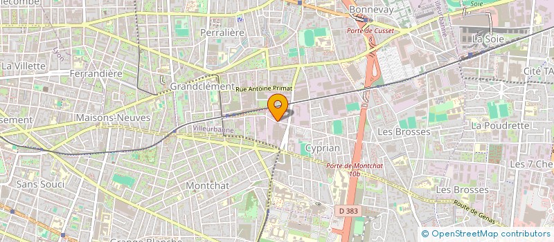 localisation de l'entreprise PEINTURES INDUSTRIE ET BATIMENT à VILLEURBANNE