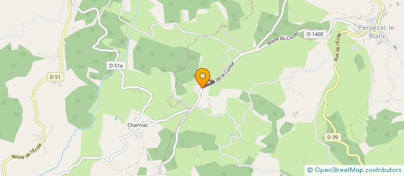 localisation de l'entreprise PEINTURES PIALAT MATHIEU  PERPEZAC-LE-BLANC