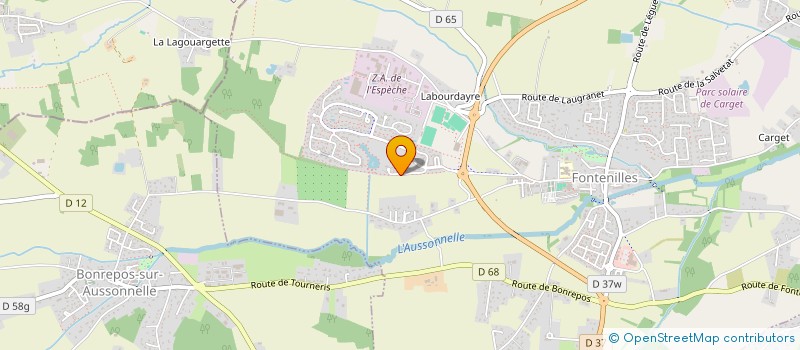 localisation de l'entreprise PEINTURES REVETEMENT LANGUEDOC  FONTENILLES