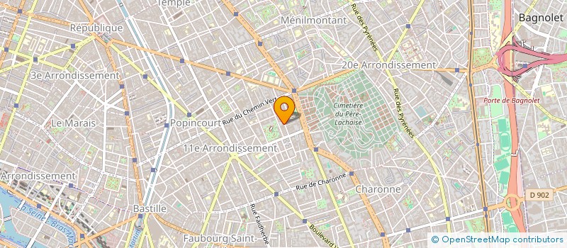 localisation de l'entreprise PEINTURES ROQUETTE  PARIS