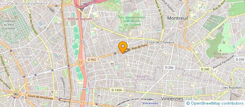 localisation de l'entreprise PEINTUROSCOP à MONTREUIL