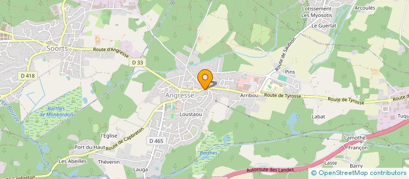localisation de l'entreprise PEIXOTO HENRI ET FILS  ANGRESSE