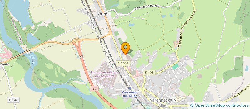 localisation de l'entreprise PEJELEC à VARENNES-SUR-ALLIER