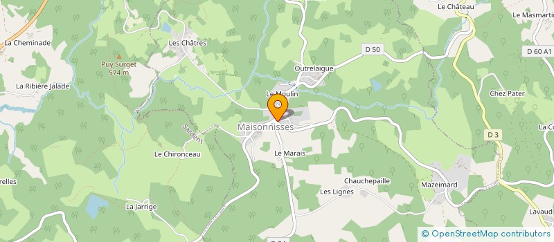 localisation de l'entreprise PEJMB FINANCES  MOUTIER-D AHUN
