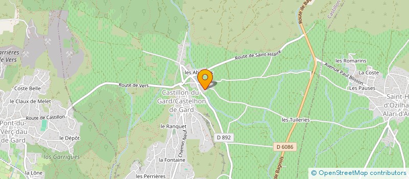 localisation de l'entreprise PEJO  CASTILLON-DU-GARD