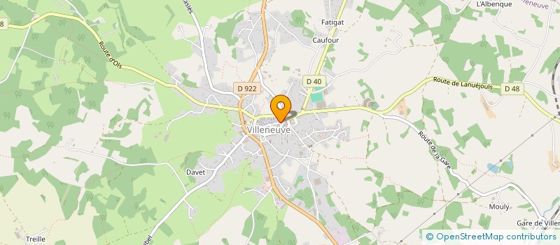 localisation de l'entreprise PEL GAU  VILLENEUVE