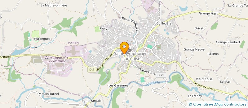 localisation de l'entreprise PELAUDIS  SAINT-SYMPHORIEN-SUR-COISE