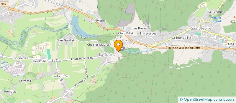 localisation de l'entreprise PELBOIS à LA TOUR