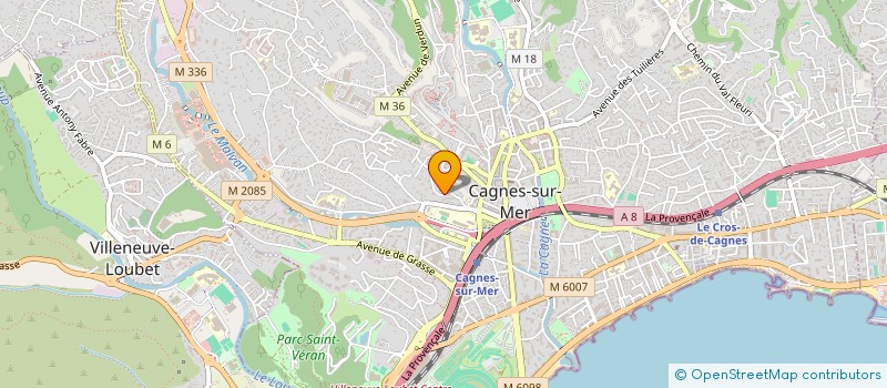 localisation de l'entreprise PELBOIS-POCHON. à CAGNES-SUR-MER