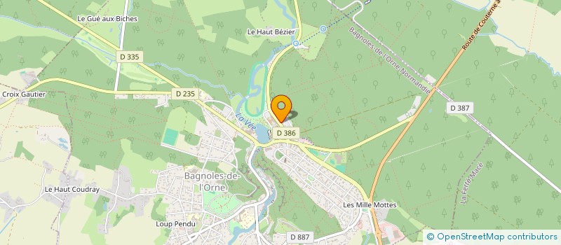 localisation de l'entreprise PELE CLEMENCE à BAGNOLES DE L'ORNE NORMANDIE