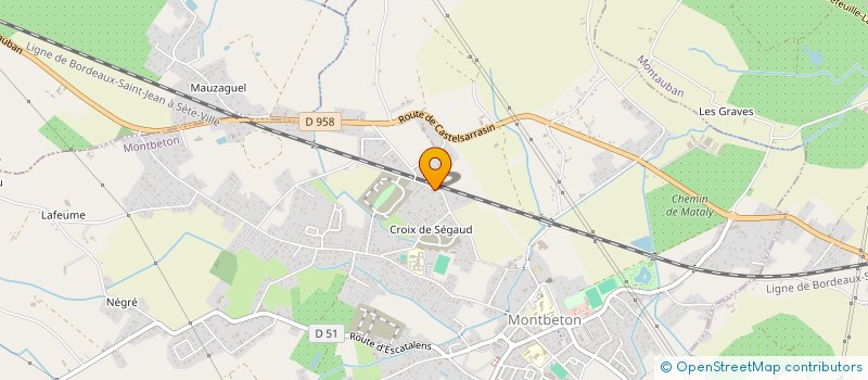 localisation de l'entreprise PELEGRINA-MAUQUIE  MONTBETON