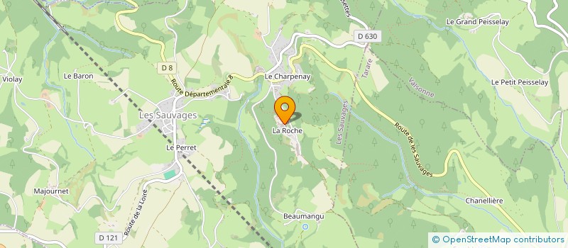 localisation de l'entreprise PELERINAGE NOTRE DAME DE LA ROCHE  LES SAUVAGES