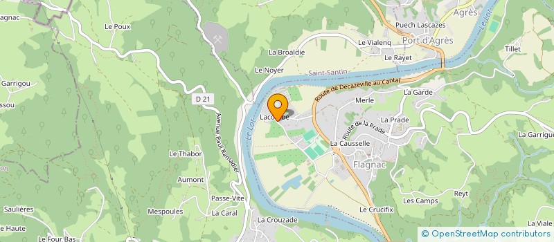 localisation de l'entreprise PELERINE 12  FLAGNAC