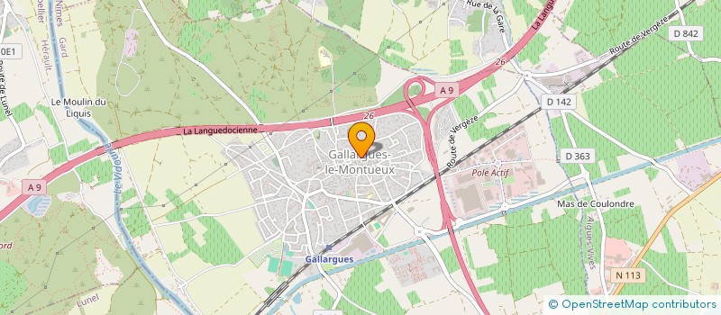 localisation de l'entreprise PELERINS A GALLARGUES  GALLARGUES-LE-MONTUEUX