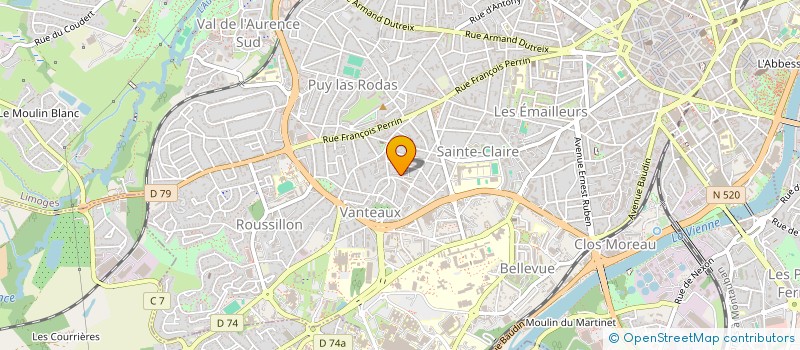 localisation de l'entreprise PELG DISTRI à LIMOGES