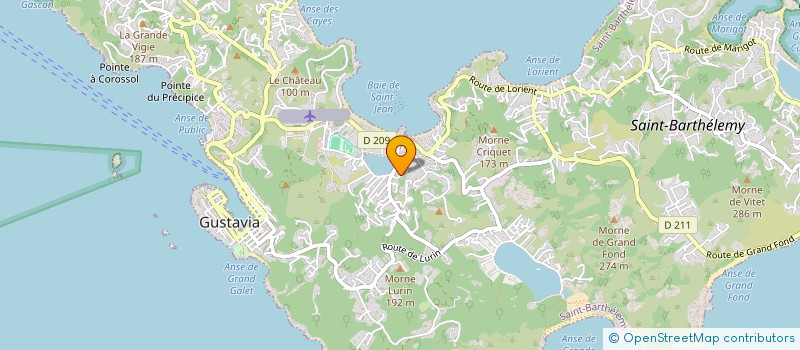 localisation de l'entreprise PELICAN FWI à SAINT BARTHELEMY