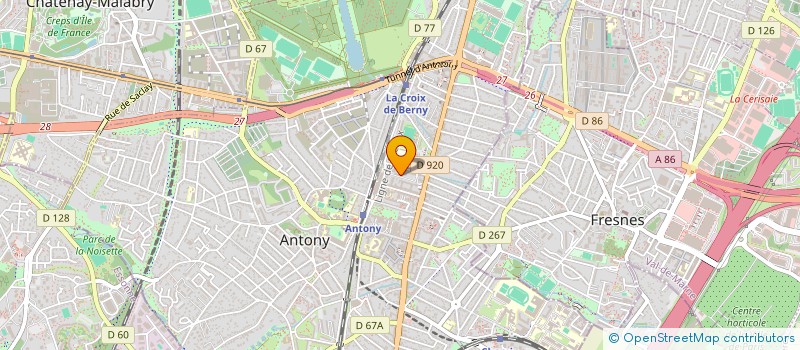 localisation de l'entreprise PELICIA à ANTONY