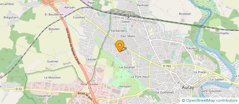 localisation de l'entreprise PELIK'BENNES SERVICES à AURAY