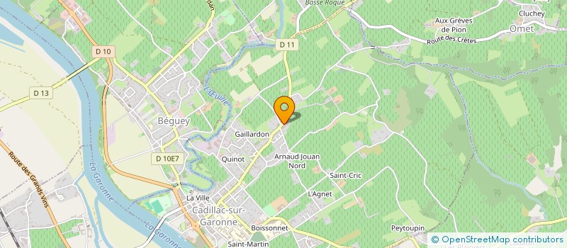 localisation de l'entreprise PELISSIER  CADILLAC-SUR-GARONNE