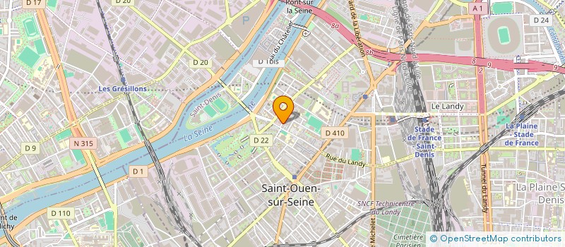 localisation de l'entreprise PELISSIER ET CIE à SAINT-OUEN-SUR-SEINE