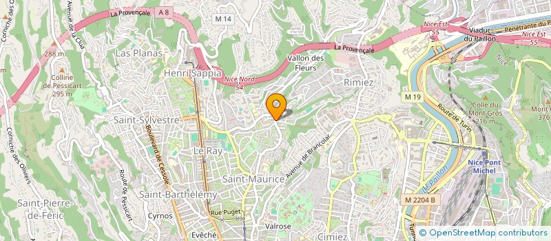 localisation de l'entreprise PELLEGRINI à NICE
