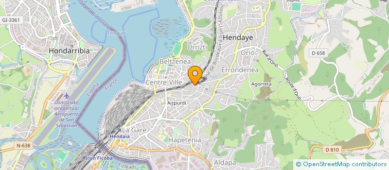 localisation de l'entreprise PELLEMELLE  HENDAYE