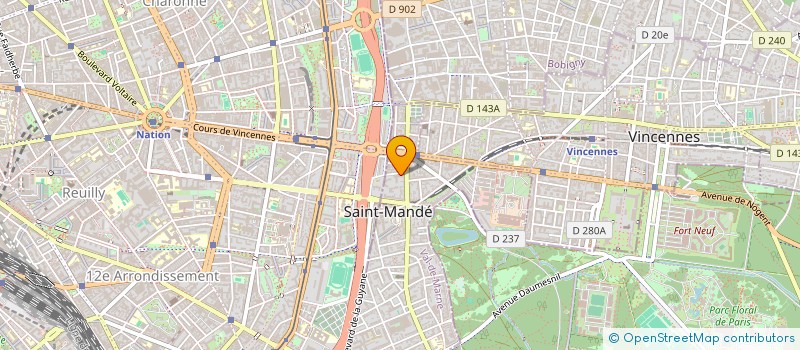 localisation de l'entreprise PELLEPORT 39 à SAINT-MANDE