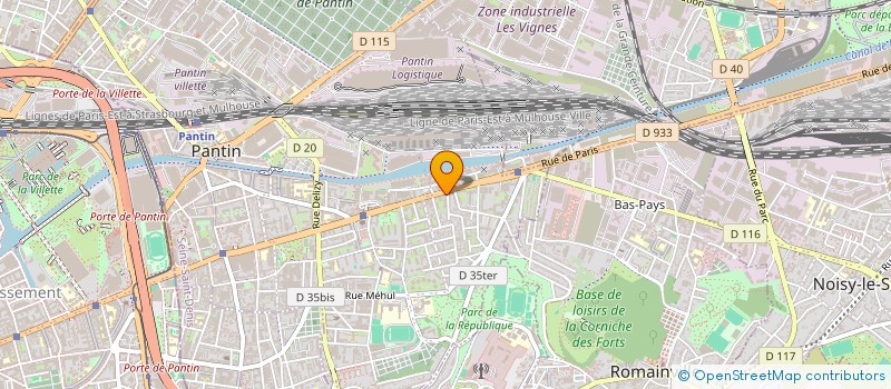 localisation de l'entreprise PELLERIN N&N à PANTIN