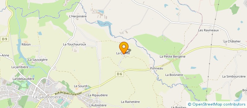 localisation de l'entreprise PELLERIN PAYSAGES  LA GAUBRETIERE