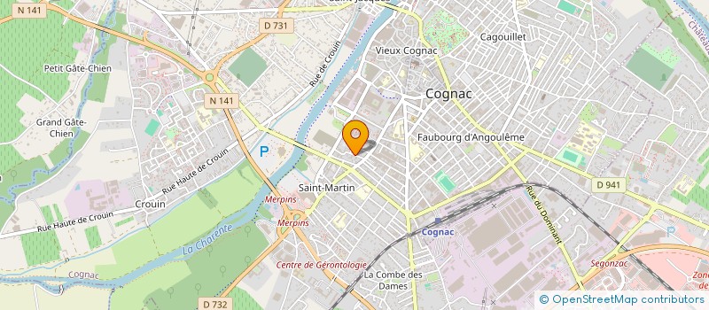 localisation de l'entreprise PELLERIN STEMAT à COGNAC