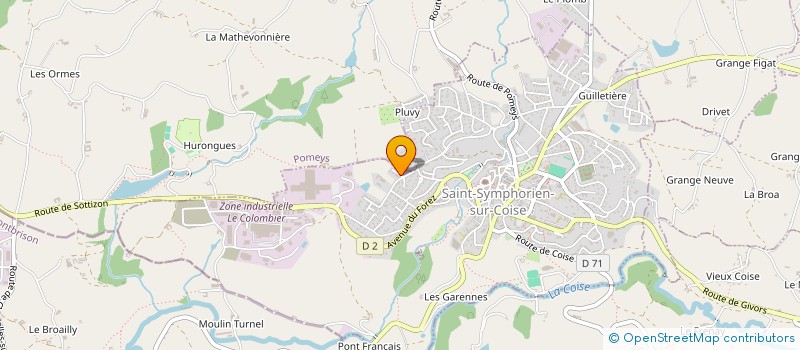 localisation de l'entreprise PELLETIER  SAINT-SYMPHORIEN-SUR-COISE
