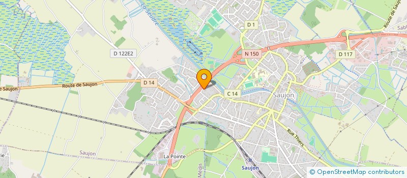 localisation de l'entreprise PELLISSON FRANCK PEINTURE PLATRERIE  SAUJON