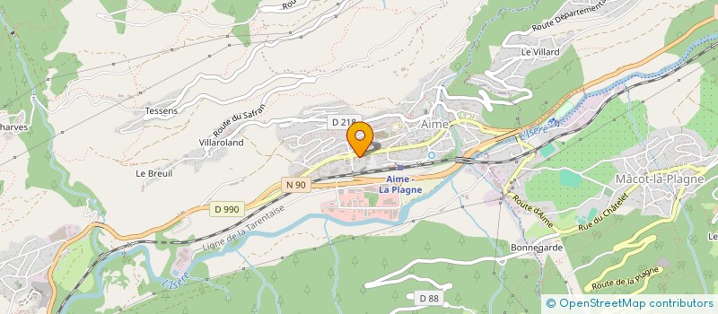 localisation de l'entreprise PELLOUX ARCHITECTURE  AIME-LA-PLAGNE