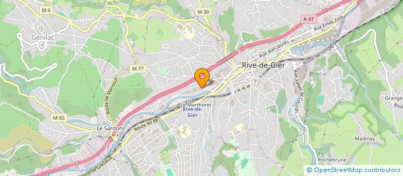 localisation de l'entreprise PELLUAZ à RIVE-DE-GIER