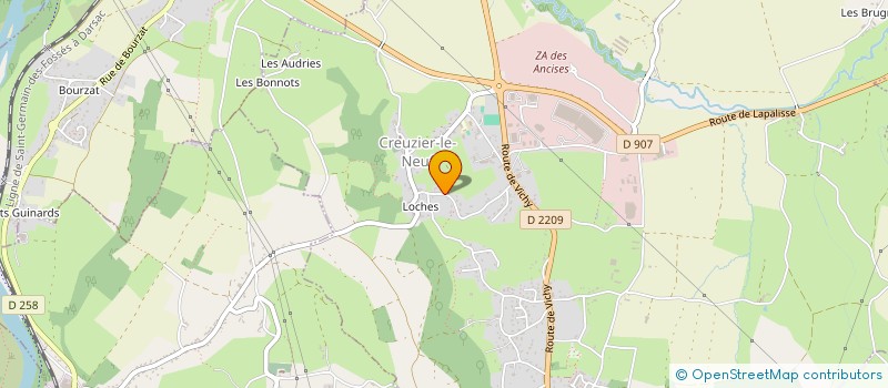 localisation de l'entreprise PELOFY  CREUZIER-LE-NEUF