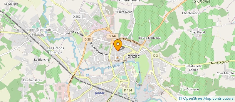localisation de l'entreprise PELTIER & CIE à JONZAC