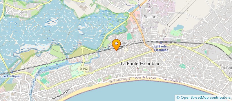 localisation de l'entreprise PELTIER IMMO à LA BAULE-ESCOUBLAC