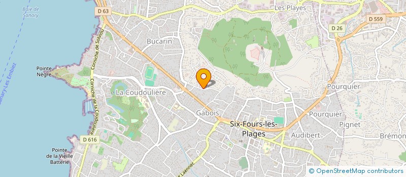 localisation de l'entreprise PELUSO à SIX-FOURS-LES-PLAGES