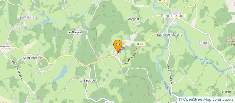 localisation de l'entreprise PELUTE PROD à PONTCHARRAUD
