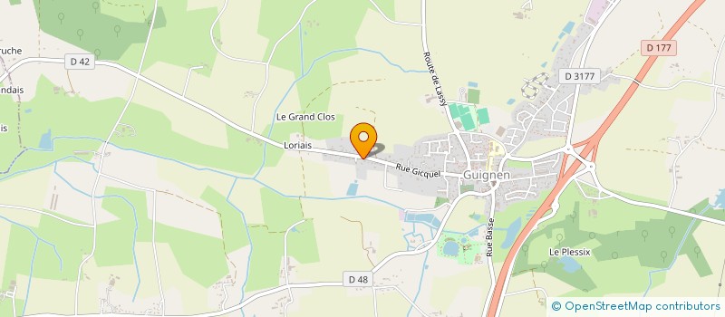 localisation de l'entreprise PEMAB  GUIGNEN