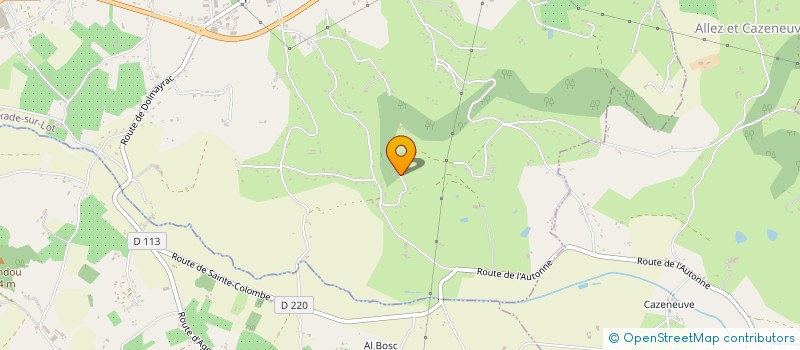 localisation de l'entreprise PEMEJA TRAVAUX PUBLICS à SAINTE LIVRADE SUR LOT