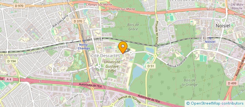 localisation de l'entreprise PEMERISATION & LIEUX DE VIE  CHAMPS-SUR-MARNE