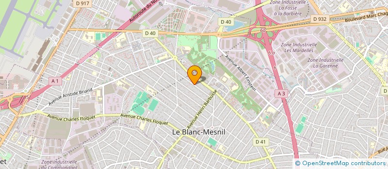 localisation de l'entreprise PEMG à LE BLANC-MESNIL