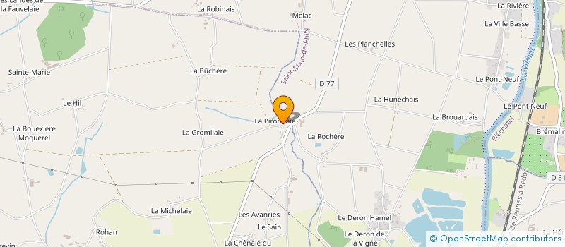 localisation de l'entreprise PEN-LAN PLAGE  GUIPRY-MESSAC