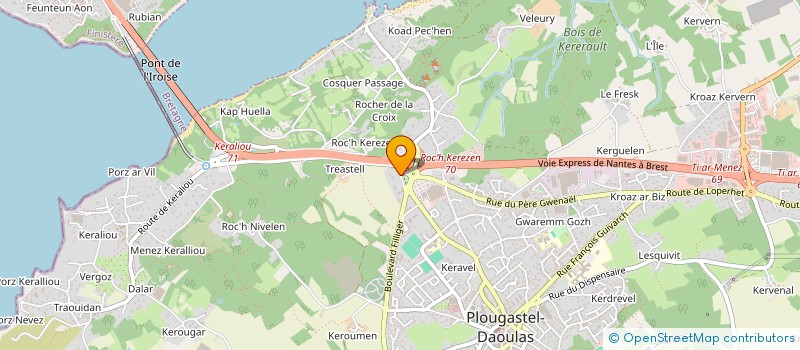 localisation de l'entreprise PENADA 29  PLOUGASTEL-DAOULAS