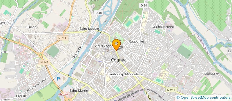 localisation de l'entreprise PENAUD à COGNAC