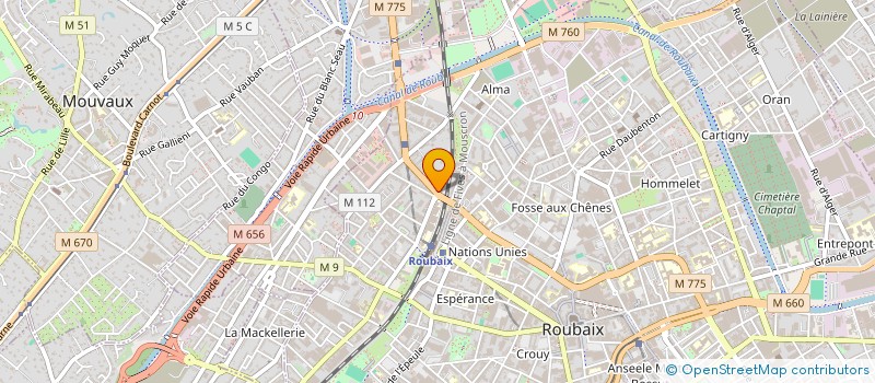 localisation de l'entreprise PENCARD  ROUBAIX